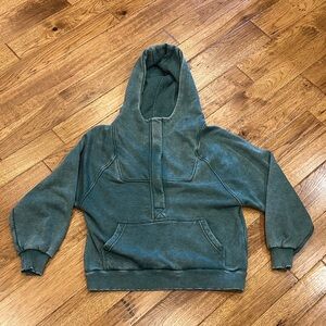 Zenana Outfitters Men's Teal Pullover Hoodie